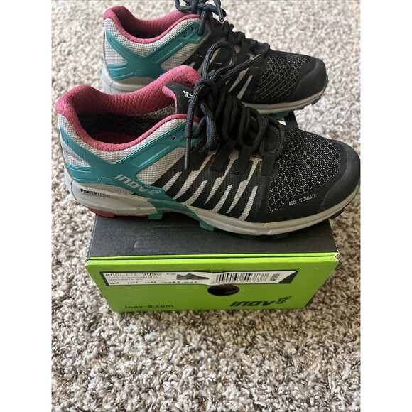 Inov-8 Black and Pink Athletic Shoes - Picture 7 of 8